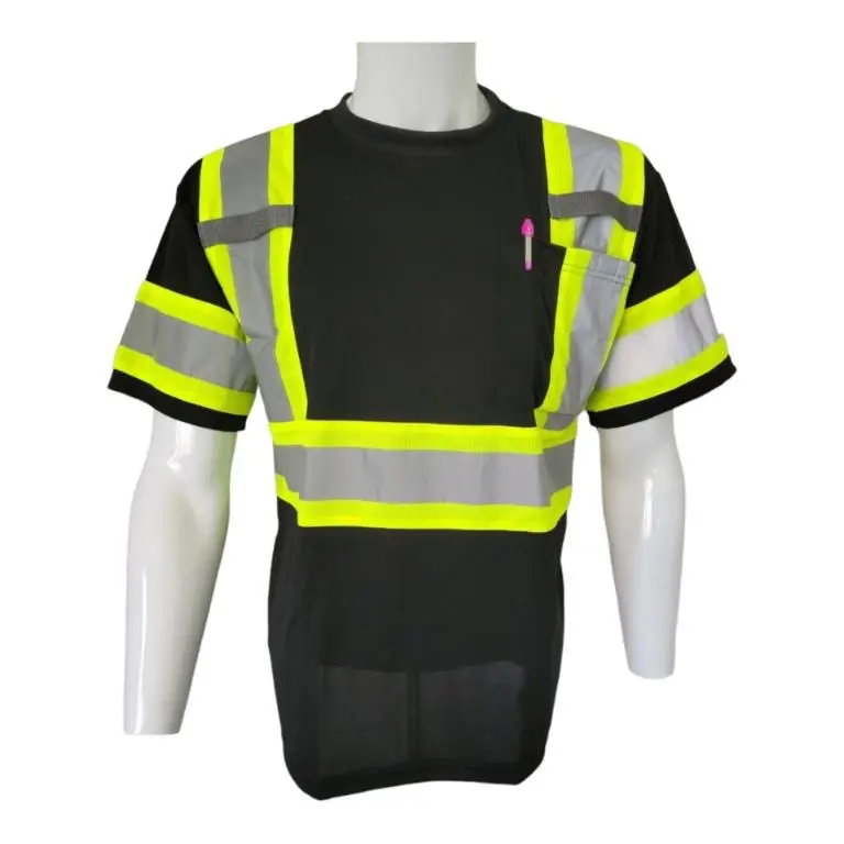Black shore sleeve safety shirt Black shore sleeve safety shirt