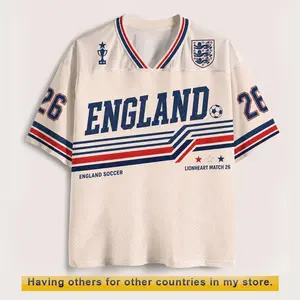 England Soccer Jersey, Retro Three Lions Shirt, Custom Name Number Jersey, English Football Fan Gift