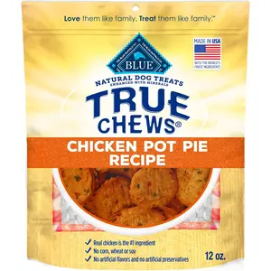 Blue Buffalo True Chews Dog Treats Made in the USA with Natural Ingredients Chicken Pot Pie
