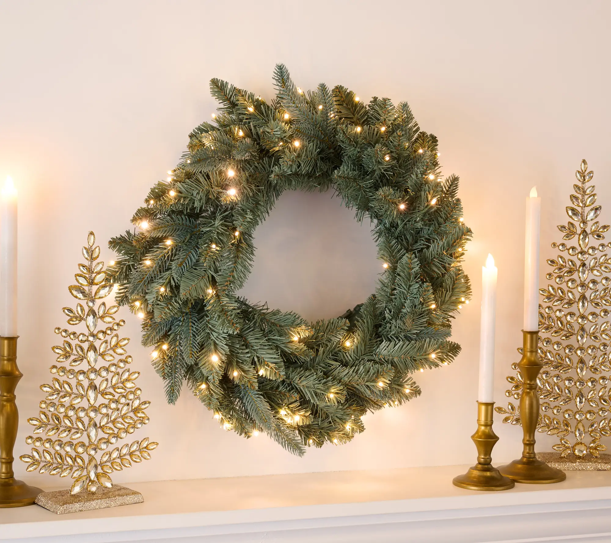 Bethlehem Lights 24" Wreath with 3-in-1 Micro LEDs