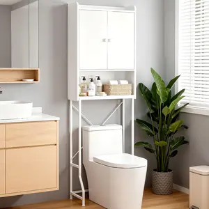 3-Tier Over The Toilet Storage Cabinet, Bathroom Organizer Rack, Space-Saving Toilet Shelf