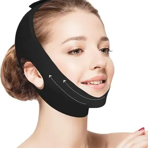 awline Shaper Chin Strap for Sleeping, Reusable V-Line Mask for Women Face Lifting Made w/Electric-Hot-Press Tech for Skin-Friendly & Breathable Cooling Fabric
