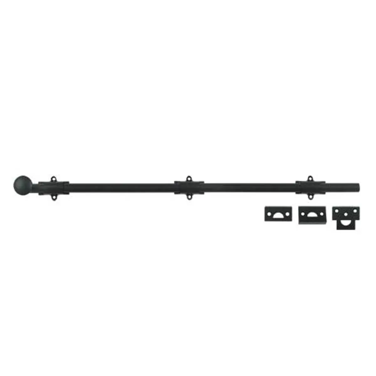 212 MAIN Deltana 24SB19 Model 24 in. Heavy Duty Solid Brass Surface Bolt - Black, Hinges Compatible, Weatherproof, Extra Security for Sailing Water Sports