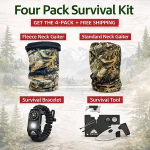 Go-Anywhere Survival Gear Bundle Kit (4 Products)