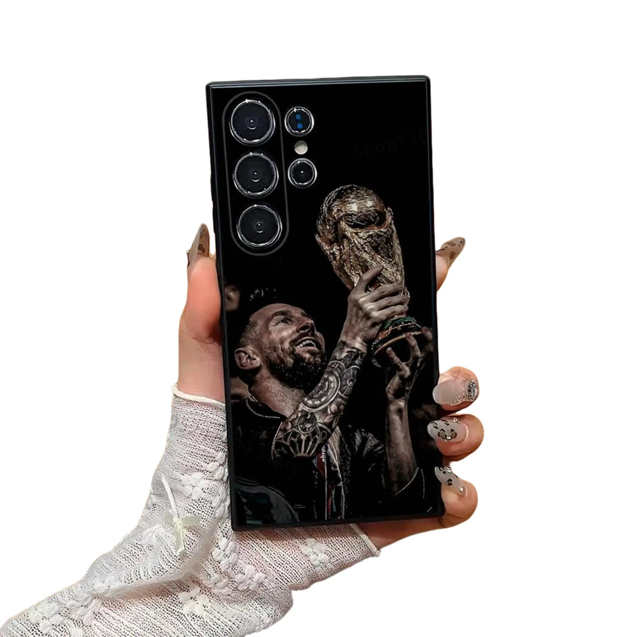 Customized Football Star M#10 Shockproof Anti-Slip Silicone TPU Black Soft Smartphone Case - Multi-Model Protective Cellphone Accessory for Samsung S26, S25, S24, S23, S22, S21, A14, A15, A16, A35 (Ultra, Plus, FE Models)