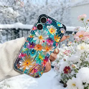 Colorful 3D flowers, Ins style, fresh and dreamy — all-around drop protection, soft shell case. Compatible with iPhone 17/16/15/14/13/12/11/X/XS/XS Max/XR/16E/17E/7P/8P, holiday gift. summerwins,summerwins
