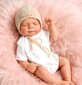 18-Inch Lifelike Newborn Reborn African-American Doll, Cute Doll with Rooted Hair, Magnetic Pacifier & Real Baby-Size Clothes, Kids' Birthday Gift Toy, Cute Dolls