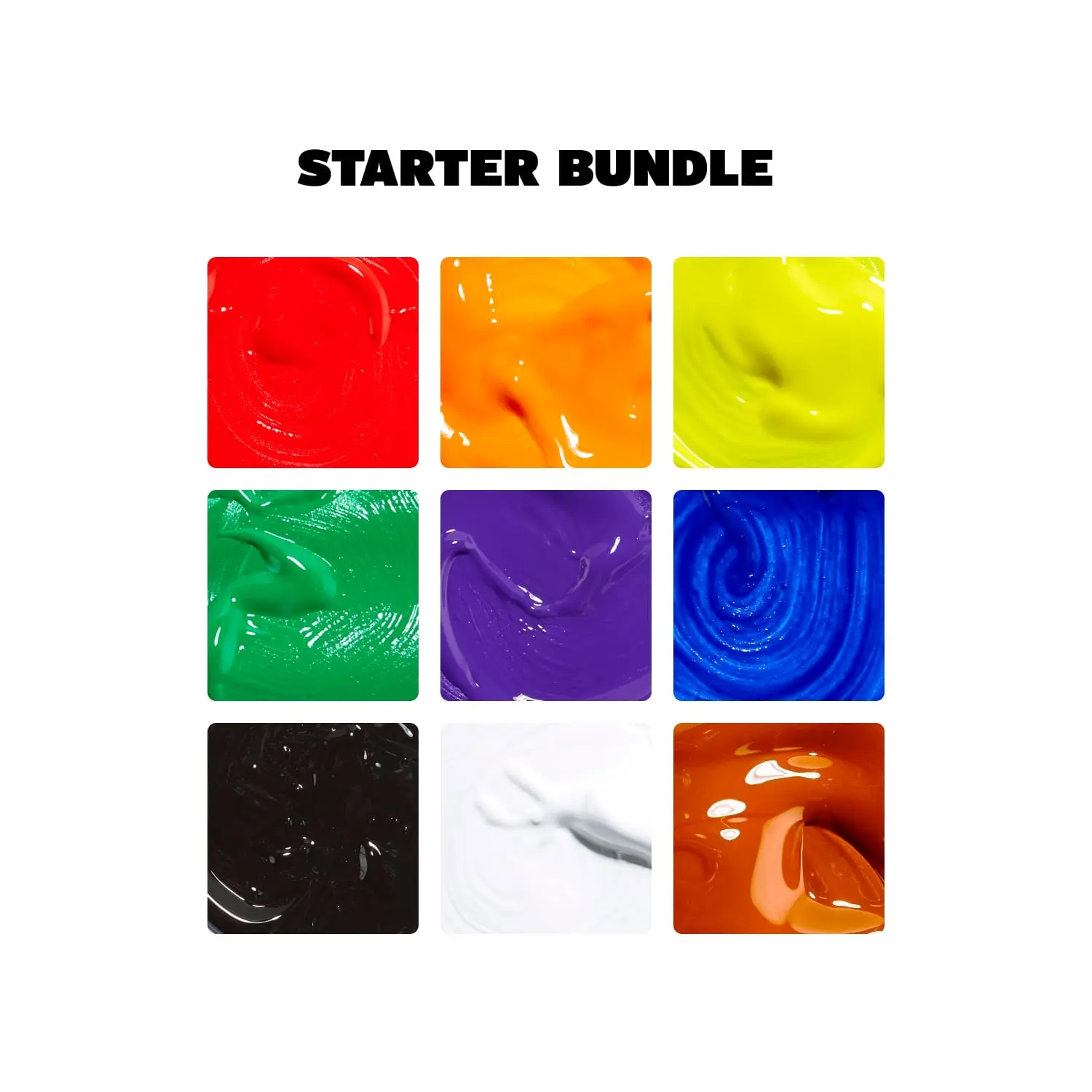 Nova Color Starter Bundle - 4oz Acrylics Blending Supply Set, Art Painting Supplies & Materials for Office Stationery Needs, Art Materials