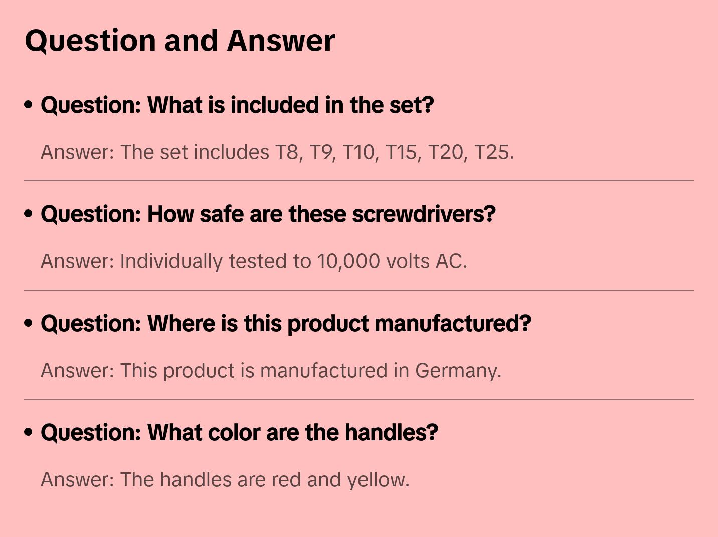 Wiha Tools 32590 Insulated TORX Screwdriver Set, 6 Pc.