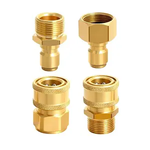 High-Pressure Washer Quick Connect Kit M22 14mm/15mm to 3/8 Hose Adapter, Hose Connector, Suitable for High-Pressure Washer Nozzle Hose Pump 5000 Psi