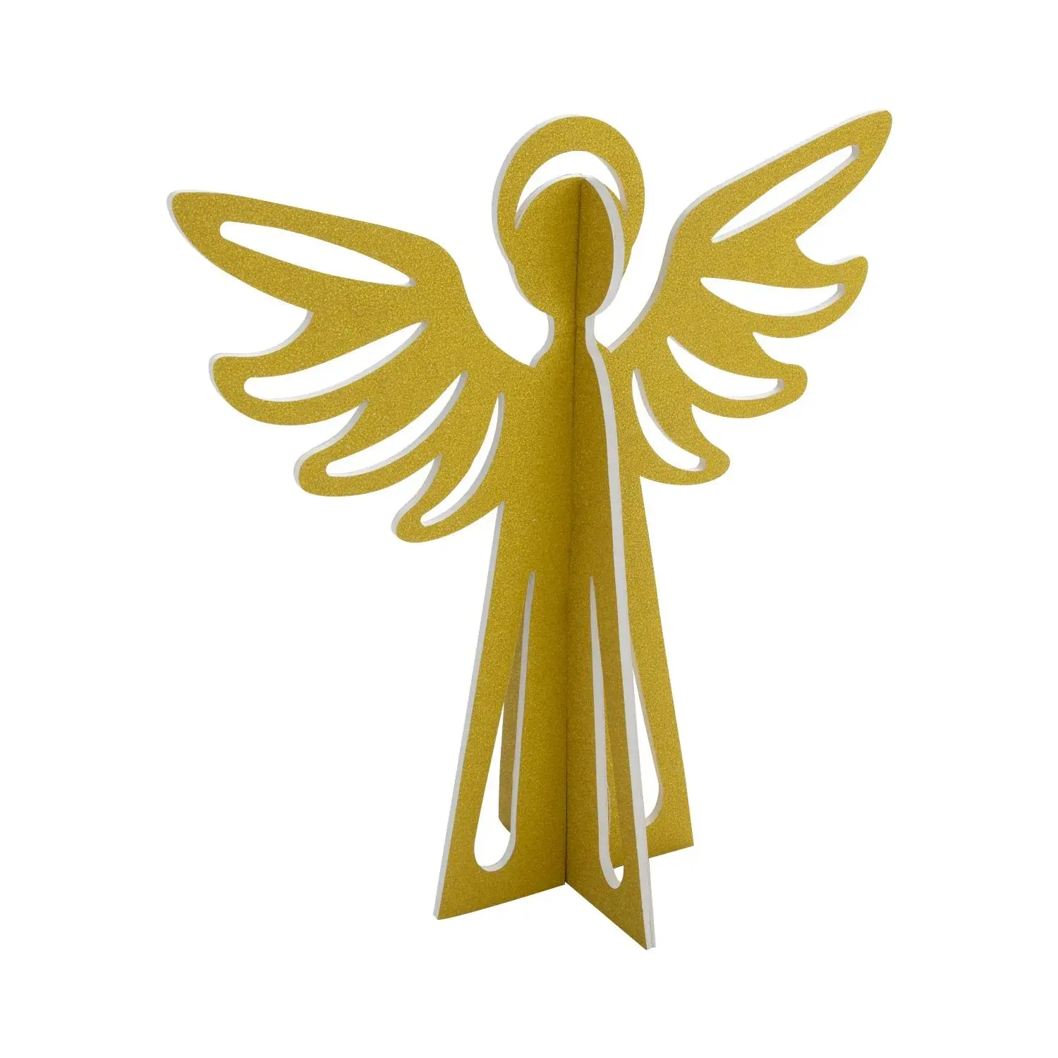 Glitter Angel Centerpiece, Classic Festive Decoration, Easy-Install Home & Event Styling Accessory