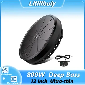 Car Subwoofer 12 Inch 800W Powered Spaire Car Subwoofer, High/Low Level Input, Car/Truck Car Audio Subwoofer Sub Built in Amplifier