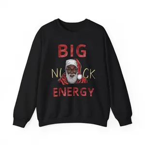 Unique Xmas Fashion - Festive Holiday Jumper, Big Nick Energy Christmas Sweater, Hilarious Winter Pullover, Santa Claus Humor, Ugly Sweater