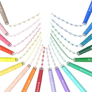 18 count  Highlighter Pen Set, Dual Tip Marker Pens with 18 Different  Shapes & 18 Colors Mark Lines, Aesthetic  Marker Highlighter for Journal Planner School Supplies