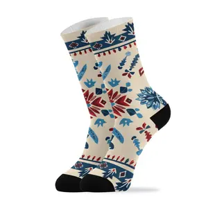 Men's Tatreez Decorative Palestinian01 Thick and Soft Running Socks - Durable Fabric, Lightweight and Breathable
