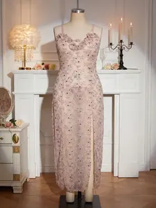 Women's Lace Floral Sleepwear Set, Long Nightgown & Robe, Comfortable Home Wear Loungewear, Elegant Design, Perfect for Relaxing at Home