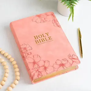 KJV Holy Bible, Giant Print with Cross-References, Soft Pink LeatherTouch with Floral Cover Design