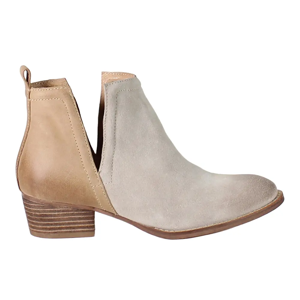 Diba True Womens Stop By Pull On Round Toe Casual Boots Ankle Low Heel 1-2" - Beige