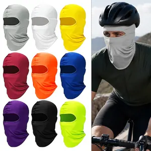 Unisex 9-Pcs Polyester Balaclava Ski Masks (17.7 x 10.2 inch/45 x 26 cm) - Synthetic Full Face Dust Covers, UV Sun Protection, Windproof, Breathable Moisture-Wicking Stretch Headwear, Ideal for Motorcycle, Running, Climbing