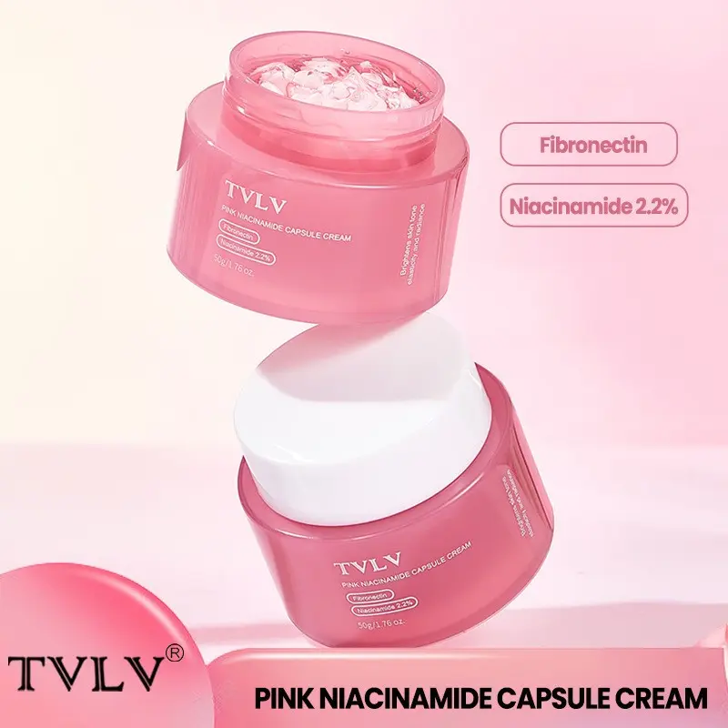 Tvlv Niacinamide Capsule Cream, 2.2% Niacinamide + Elastin, Brightening Hydrate Hydrating Repair Moisturizing Face Cream Moisturizer 50g, Skin Care Essential