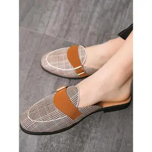 Men's Fashionable Slip-on Mules, Casual Comfortable PU Leather Mules for Daily Wear, Lightweight Breathable Shoes for All Seasons