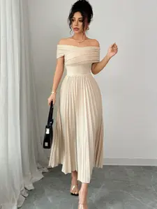 Elegant One-Piece Strapless Pleated Waist Dress for Women, Chic Evening Gown, Perfect for Special Occasions, Comfortable & Stylish Design