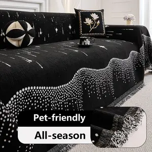 Thick Anti-Slip Cat Scratch Sofa Cover, All-Season Universal Fit, Reusable Dustproof Sofa Cover Protector, 1 Count Simple Design