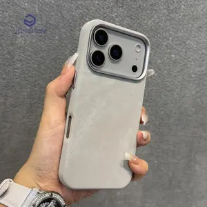 Magnetic Flannel Fabric For Magsafe Orange Case For iPhone 16 17pro Max 17 15 Pro 13 14 12 Wireless Charging Alloy Lens Cover