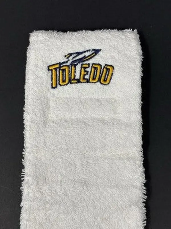 Toledo Rockets College Football QB Game Towel White Cotton New
