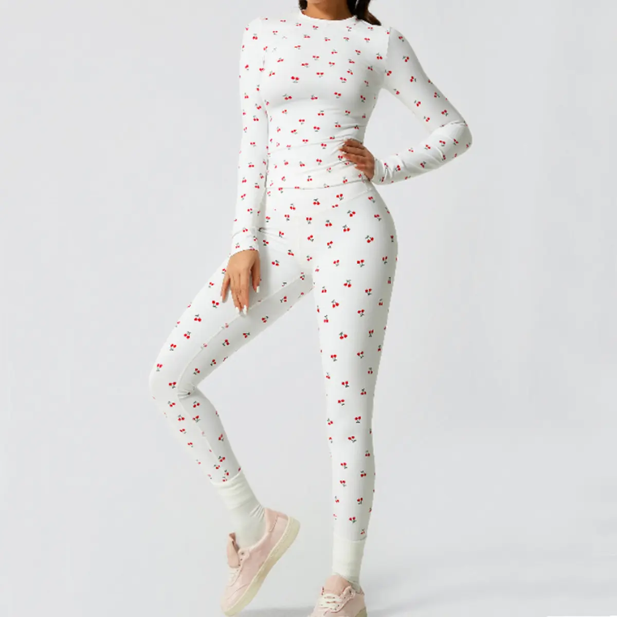 Cherry Print [Long Sleeve + Long Pants]