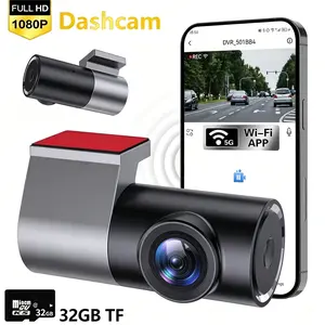 Wired WiFi Mini Dash Cam 1080P HD, 360° Rotatable Car Security Camera, Night Vision, Loop Recording & 24H Parking Monitoring dvr card storage built-in wifi night vision truck instant