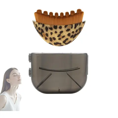 Facial Lymph Drainage Brush Set, Jaw and Chin Shaping, Stainless Steel Dry Brush Massager for Lymphatic Drainage, Ergonomic Design, Lymphatic Drainage Tool, Lymphatic Face Brush