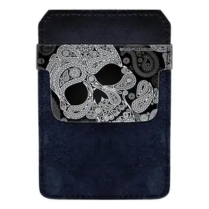 DekoPokit™ Leather Bottle Opener Pocket Protector with Designer Flap - Paisley Skull, Kitchen Utensil for Bar Use, Utensils