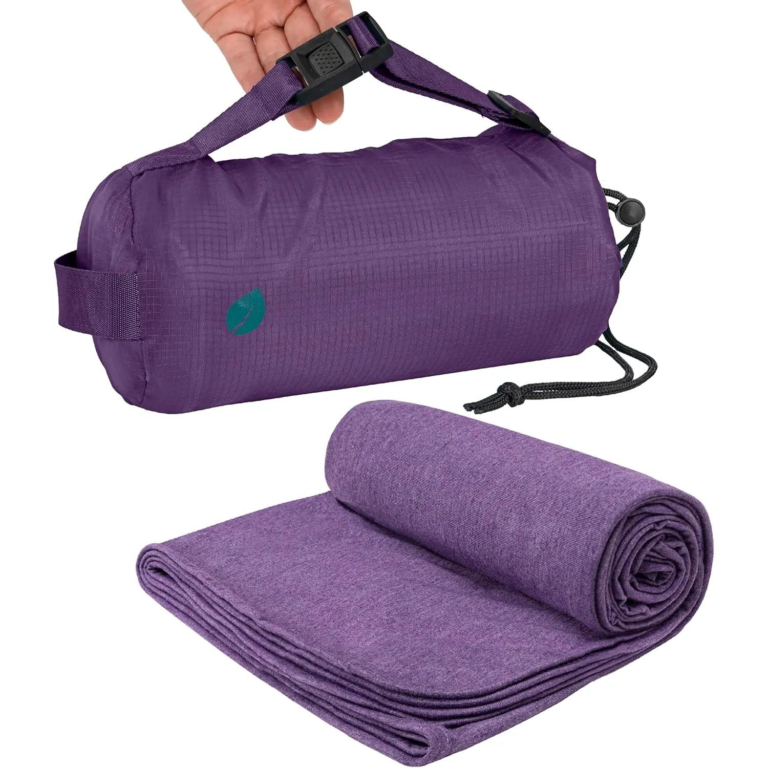 Travel Blanket Airplane Compact with Bag, Soft Packable Plane Blanket  Adults, Portable Camping Flight Essentials, Travelers Gifts Accessories, Luggage Backpack Strap, 65x40 Purple