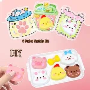 Eco-friendly and odorless The Alliance of Cute Pets Squishy Kit -5OZ Silicone Squishy Kit with Guide Bubble Free and Faster Fully Cures - FuFu Squishy Kit wit Mold, Flocking Powder - Stress Relief Entertainment