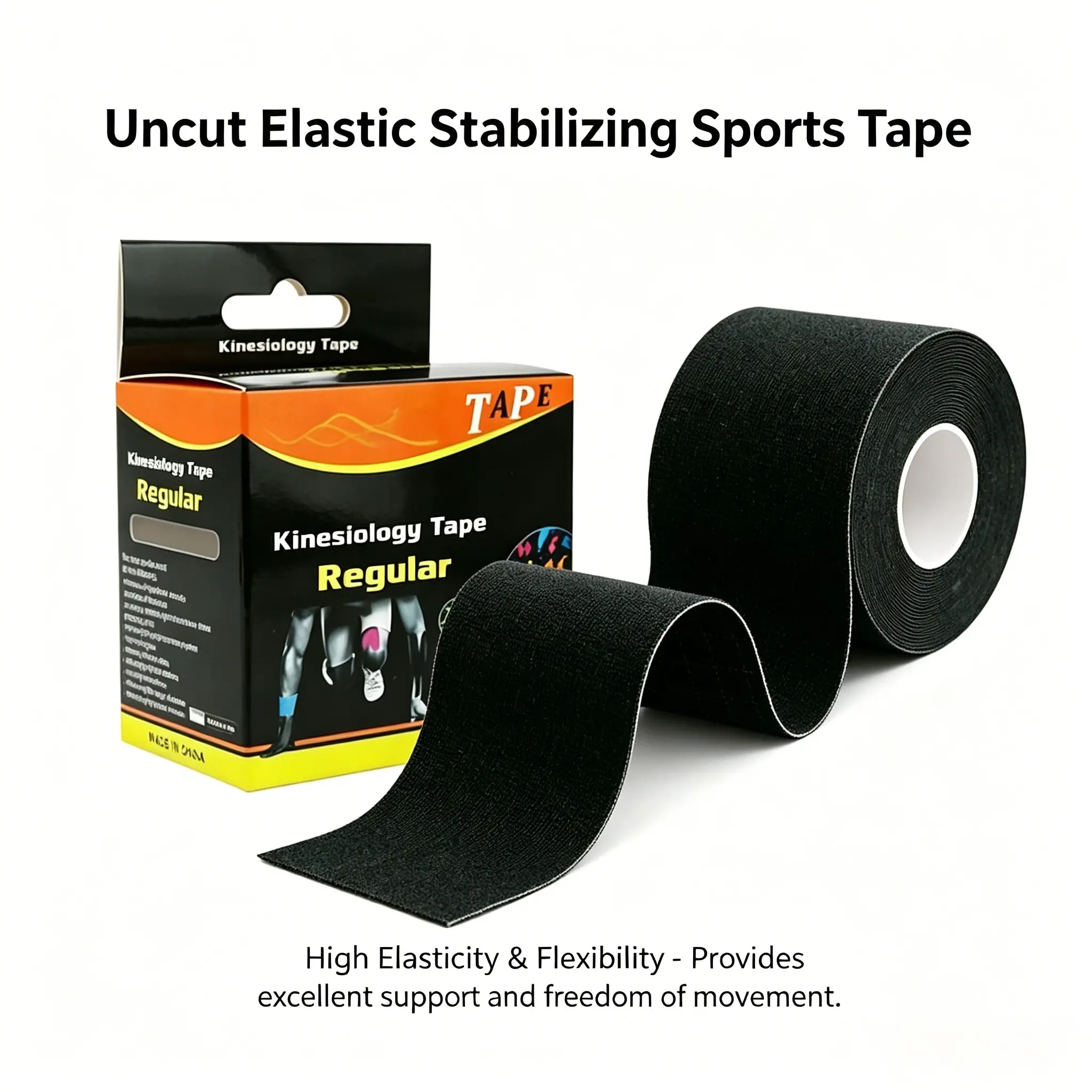 Self Adhesive Cohesive Sports Tape, Waterproof Sweatproof Skin-Friendly Elastic Breathable Bandage, Flexible Non-Woven Wrap Eases Knee Pain & Sprain Relief, Support for Ankle Elbow Wrist, Multipurpose Fitness First Aid & Pet Care Accessory
