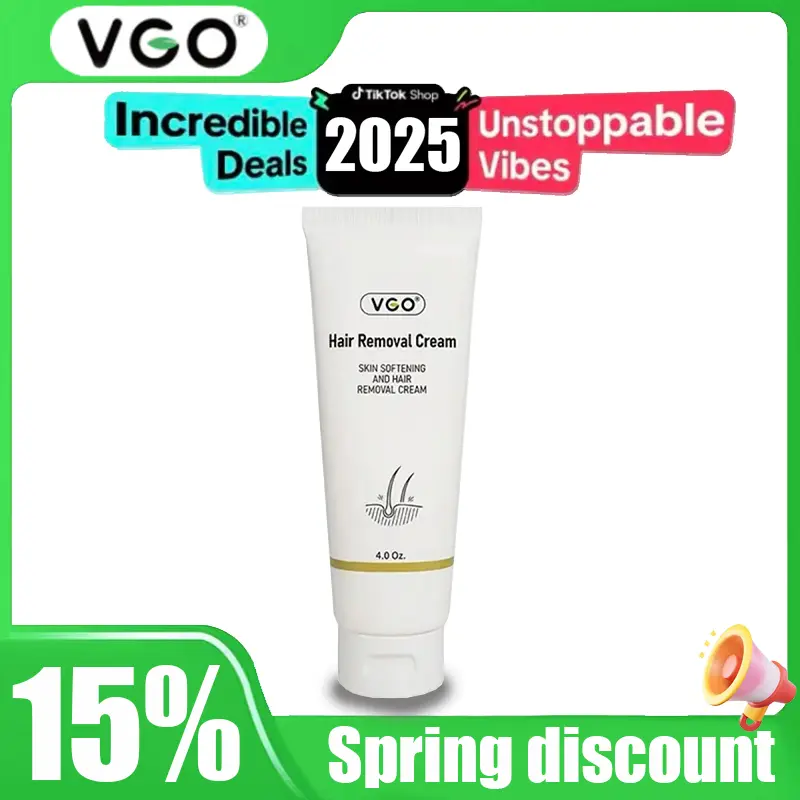 VGO Hair Removal Lotion Cream, 4.0oz Body Care Unisex-A2 Smooth Cosmetic Wax Gentle Jojoba Sensitive Comfort.ulike hair removal bodyhair bleach