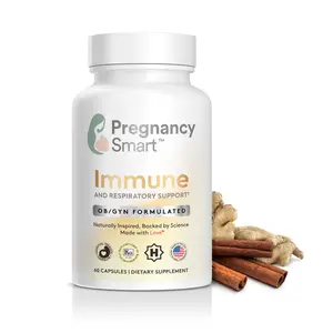 Pregnancy Smart Immune And Respiratory Support – Vitamin C, Zinc & D3 – OB/GYN Formulated, Prenatal-Friendly Immune Support, Vegetarian Capsules (60 Count)