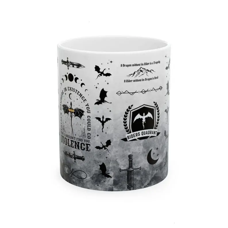Fourth Wing Dragon Rider Mug, Xaden Riorson Bookish Gift, Violet Sorrengail Fantasy Romance Cup, Empyrean Series Romantasy Merch