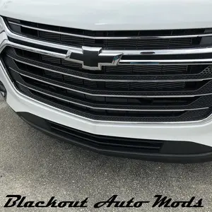 Gloss Black Emblem Overlay Kit for Chevy Traverse 2018–2023 | Blackout Vinyl Decal Set