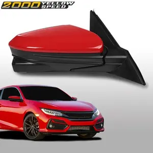 Power Heated Right Passenger Side View Mirror with LaneWatch Camera Fit for 2016-2020 Honda Civic 4-Door Sedan, OEM Replacement Rear View Door Mirror