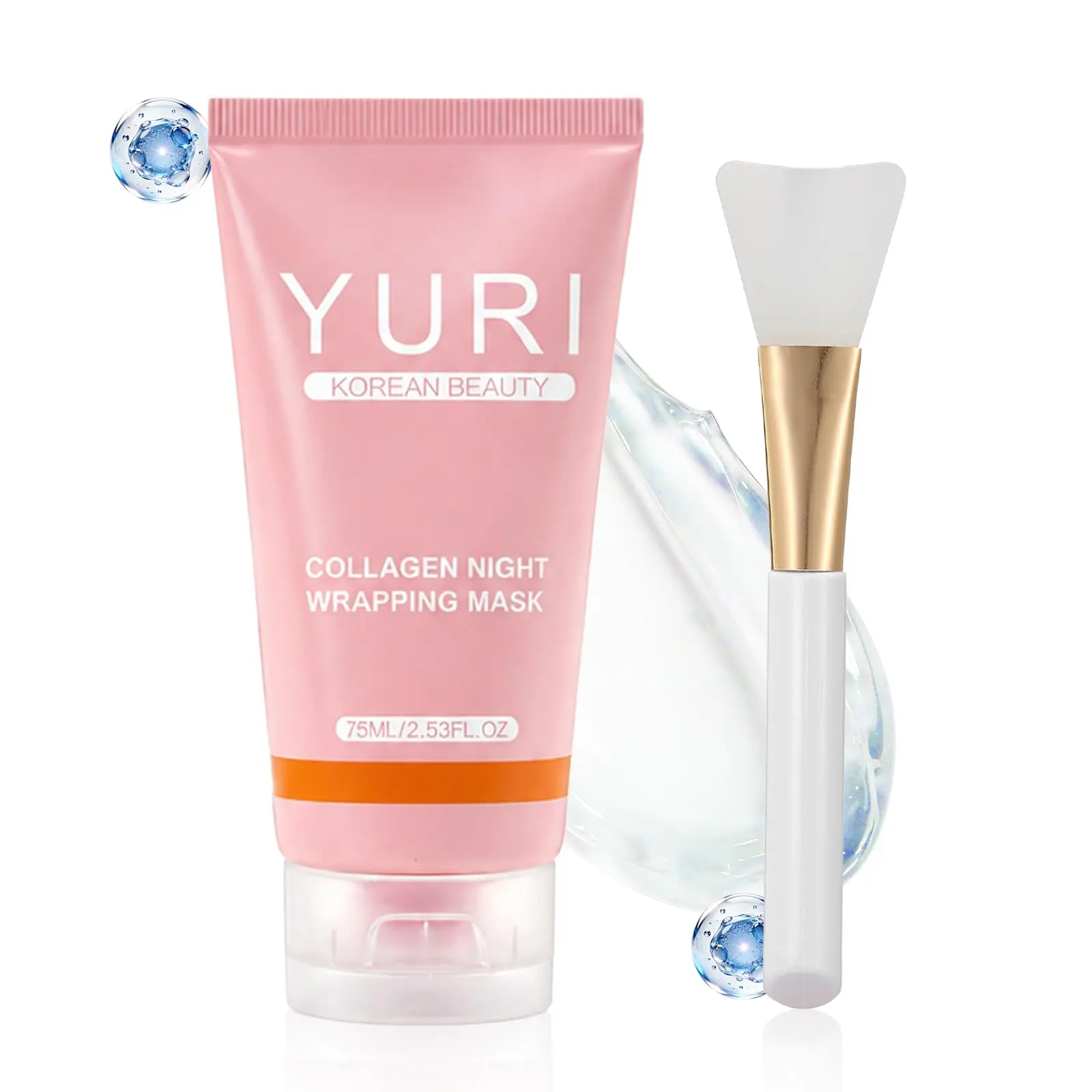 Collagen Mask, Overnight Peel Off Face Mask, Hydrating & Firming | Collagen Night Peel Off Mask, Hydrating & Firming Overnight Face Mask for Smooth Skin, 2.54 Fl Oz