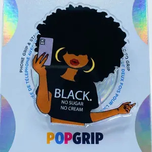 Selfie No Sugar No Cream Kindle Grip, CrystalLovee Phone Grips, MagSafe Adhesive Grip, Pop Socket Magnetic Silicone, Gift for Phone Lovers