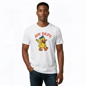 JOY DEPT Unisex Staple Eco T Shirt Graphic Tee, Recycled Polyester Cotton, Lightweight Regular Fit, Crewneck Short Sleeve, Size S-3XL