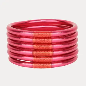 Pink All Weather Bangles® (Set of 6) - Serenity Prayer