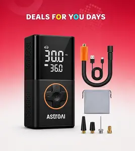 AstroAI L7 Tire Inflation Tool Portable Air Compressor with Digital Dual Values Display, 150 PSI, LED Lights, Suitable for Cars, Motorcycles, Bikes, Balls Tire Inflation Tool Tire Inflation Tool dealsforyoudays