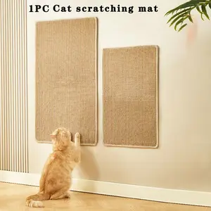 Durable Hemp Rope Cat Scratching Pad, Intricate Craftsmanship, Scratch-Resistant Climbing Board, Hidden Adhesive Design, Perfect Cat Gift