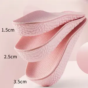 EVA Breathable Comfort Height Increase Insoles with Shock Absorption and Odor Control for Summer Use Unisex Ethylene Vinyl Acetate Material