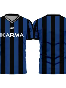 KPOP Stay KARMA Album Fans Support Shirts FELIX BANGCHAN HYUNJIN Y2K Streetwear Loose Striped Athletic T-Shirt Unisex Customizable Sports Jersey