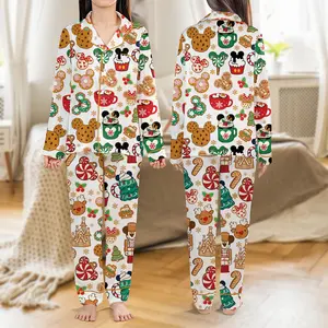Christmas Pajamas Set, Holiday Cookies Long Short Sleeve Pajama, Youth & Adult Holiday Sleepwear, Family Xmas Pjs 45985 18